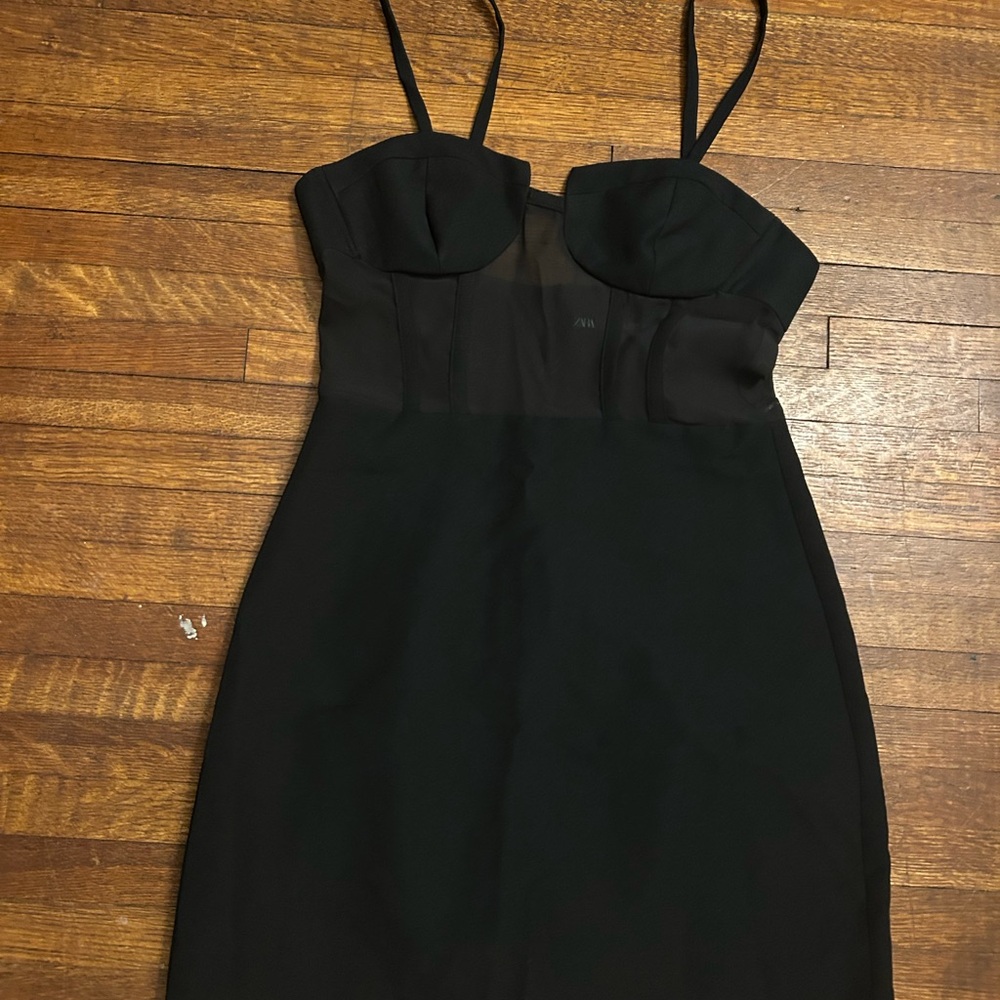 Zara Strapless Black Dress